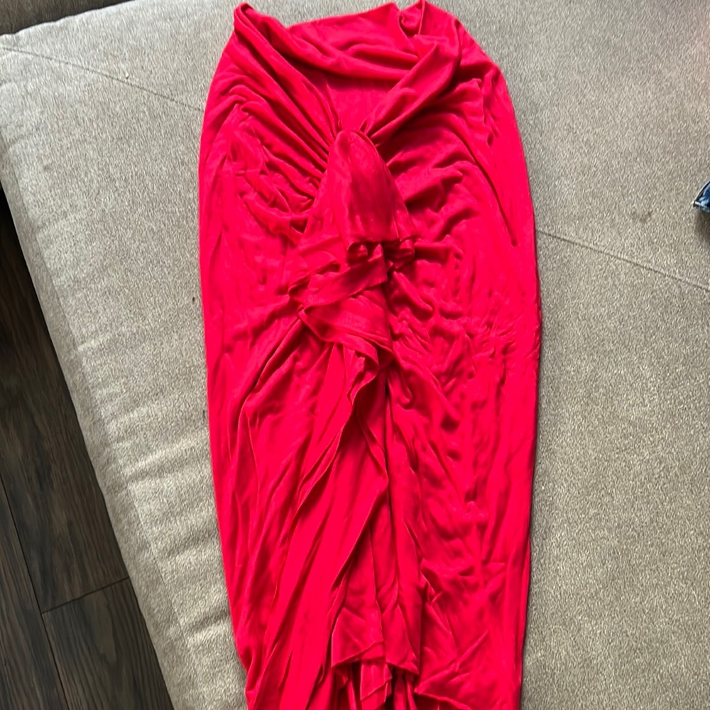 Ruffled maxi skirt